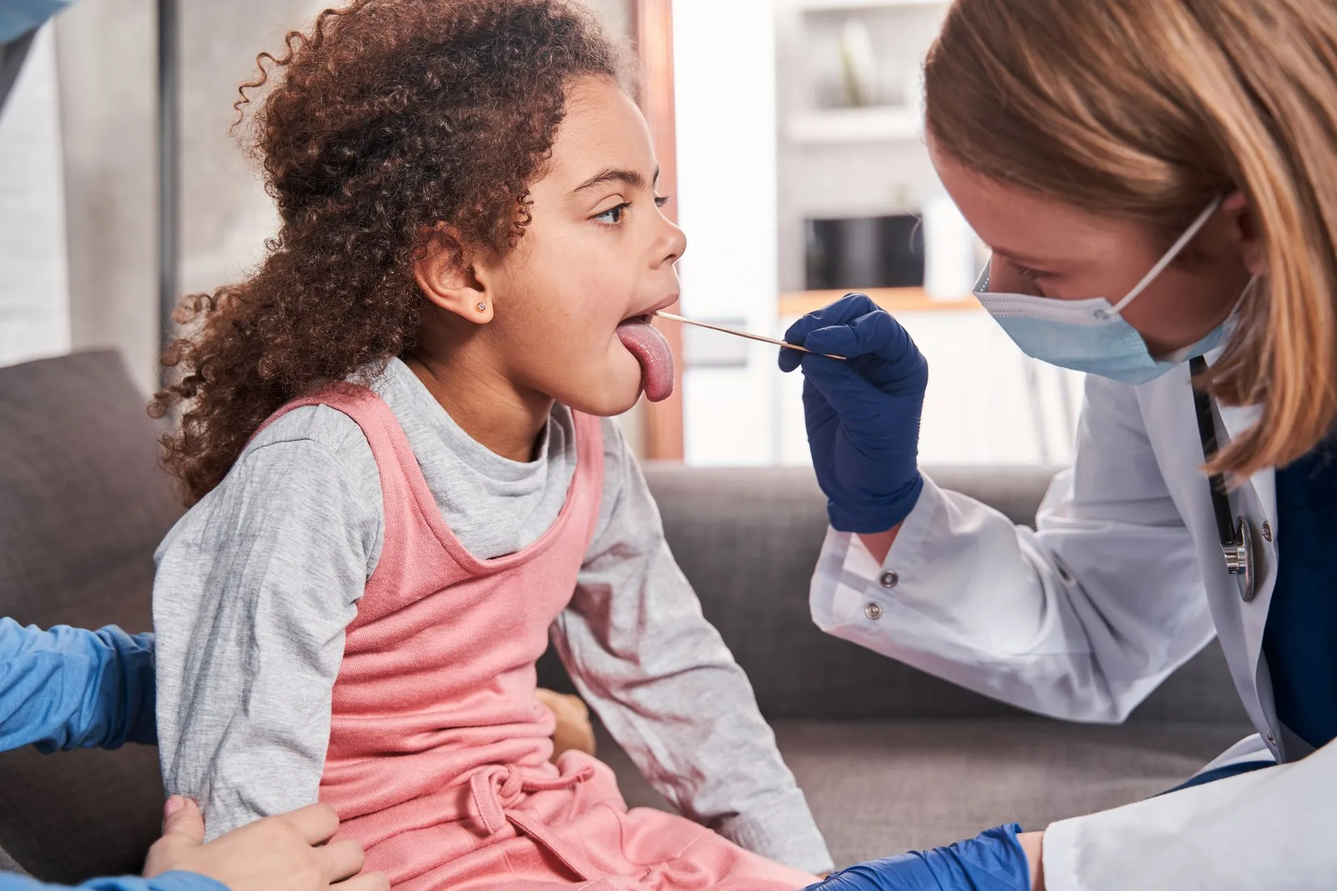 little kid getting a dental check up